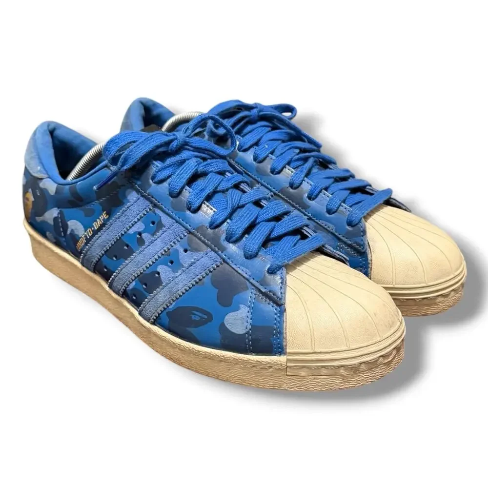 A Bathing Ape x Undefeated x adidas Superstar 80 